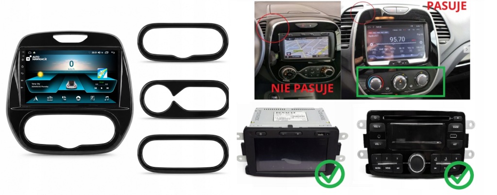 RADIO NAWIGACJA GPS RENAULT CAPTUR 2013-2017 ANDROID CARPLAY BLUETOOTH 64GB