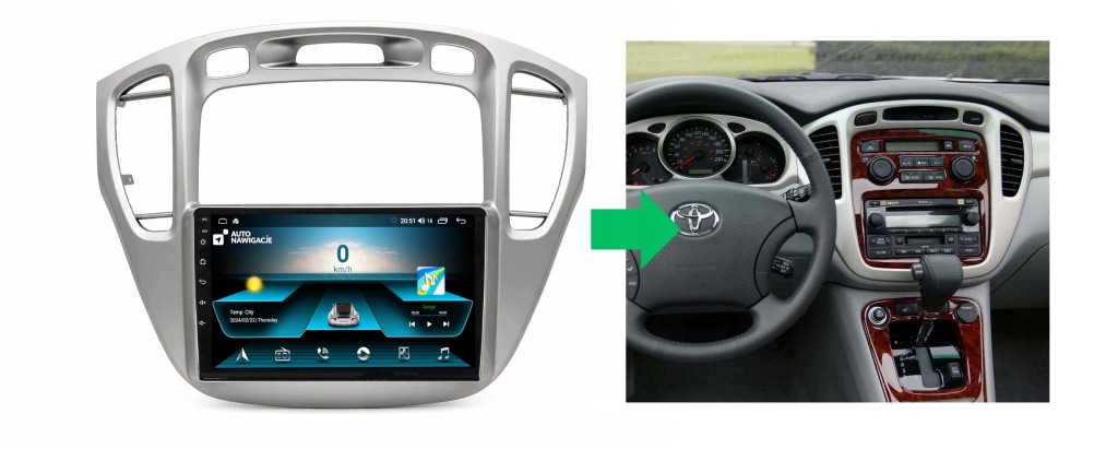 RADIO NAWIGACJA GPS TOYOTA HIGHLANDER 2001-2007 ANDROID CARPLAY 5 RADIO NAWIGACJA GPS TOYOTA HIGHLANDER 2001-2007 ANDROID CARPLAY