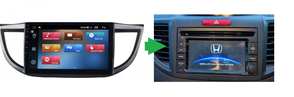 RADIO NAWIGACJA GPS HONDA CR-V IV 2012-2017 ANDROID CARPLAY BLUETOOTH