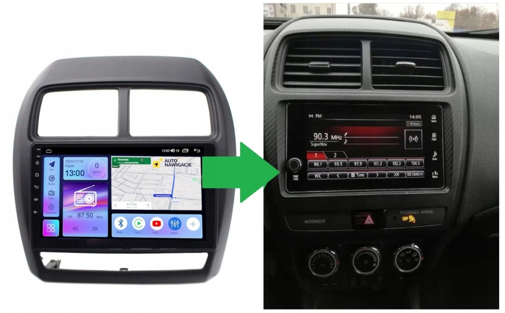 RADIO NAWIGACJA GPS MITSUBISHI ASX 2018-2021 ANDROID CARPLAY ANDROID AUTO 4 RADIO NAWIGACJA GPS MITSUBISHI ASX 2018-2021 ANDROID CARPLAY ANDROID AUTO
