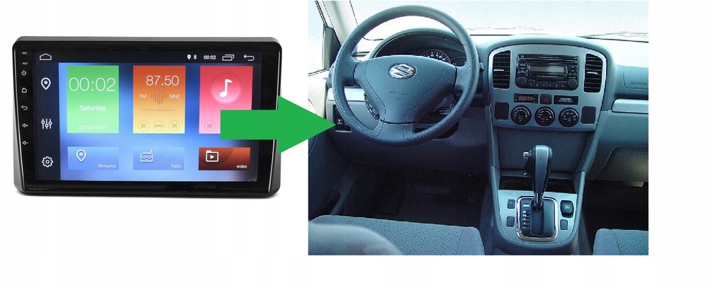 RADIO NAWIGACJA GPS SUZUKI GRAND VITARA 2001-2006 ANDROID 4 RADIO NAWIGACJA GPS SUZUKI GRAND VITARA 2001-2006 ANDROID