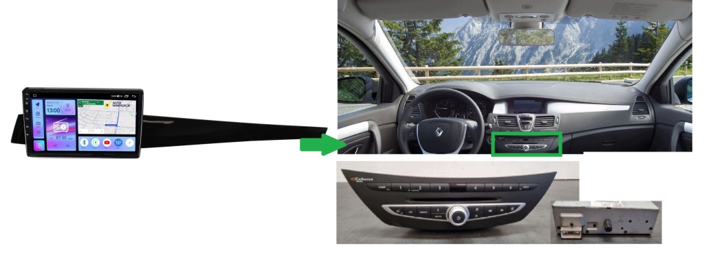 RADIO NAWIGACJA GPS RENAULT LAGUNA 3 2007-2015 ANDROID CARPLAY