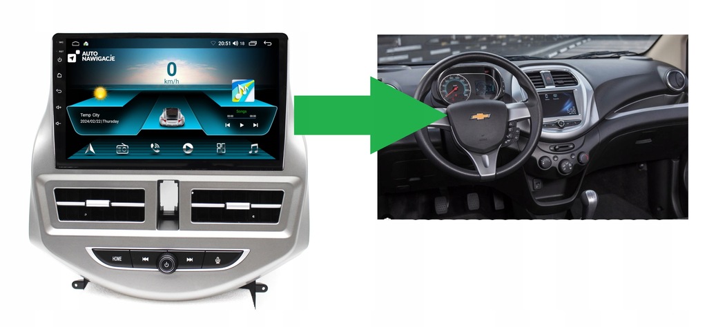 RADIO NAWIGACJA GPS CHEVROLET SPARK 2018 ANDROID